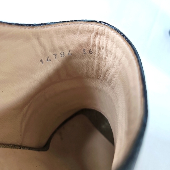 Dries Van Noten Black Gold Red Stripe Wedge Shoes Size 36 - Picture 6 of 9